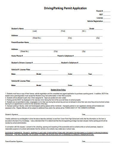 Permit Parking Required Documents.